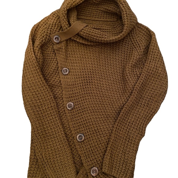 Women's Brown Sweater Long Sleeve Cowl Neck Pullover Sweater-Size Large/NWT - Picture 2 of 5